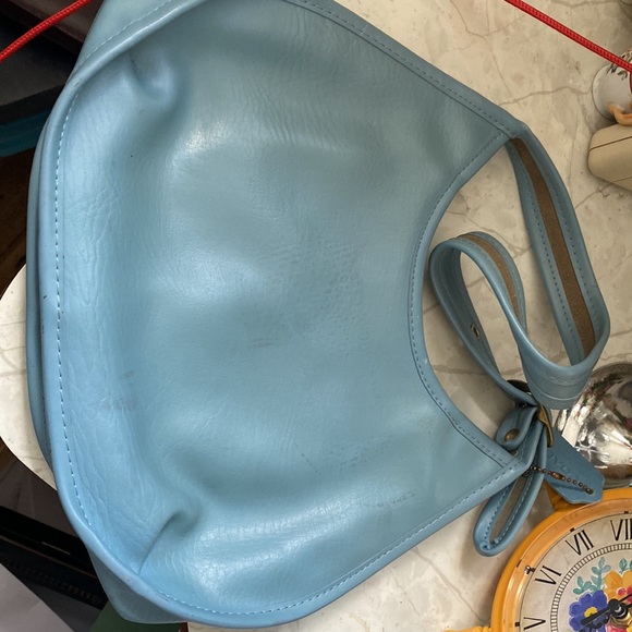 Coach Bags Coach Purse Baby Blue Shoulder Bag Leather Fob Poshmark